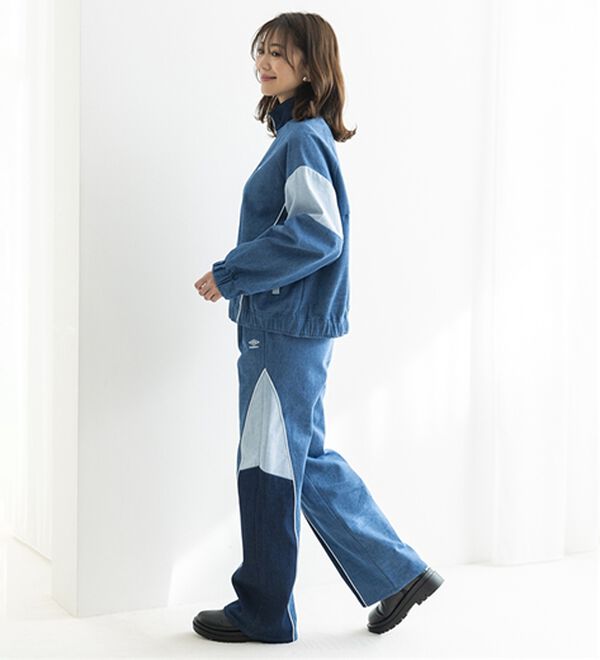 BELLUNA（ベルーナ）の「【ｕｍｂｒｏ】切替デニムパンツ（ワイドパンツ・ガウチョ）」｜詳細画像