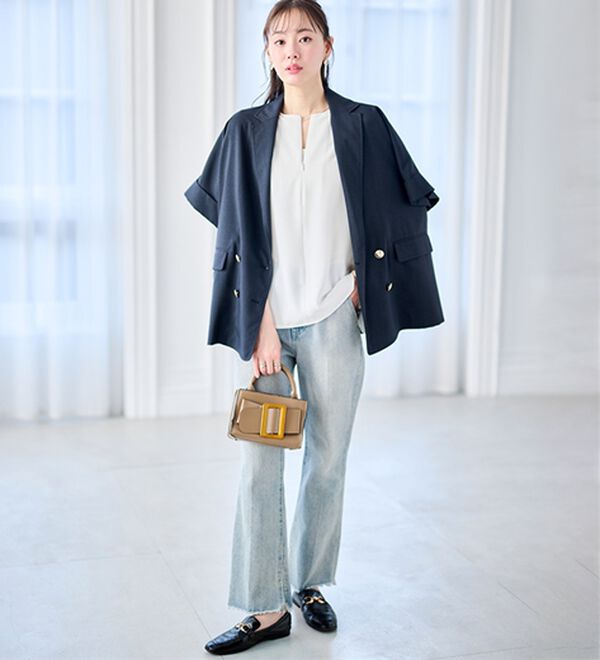 RANAN（ラナン）の「前後2WAYハーフジップブラウス（ブラウス）」｜詳細画像