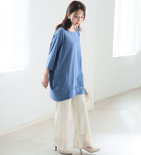 A HAPPY MARILYN（アハッピーマリリン）の「【Ｍ～８Ｌ】選べる袖！コク－ンシルエットチュニック（チュニック）」｜詳細画像