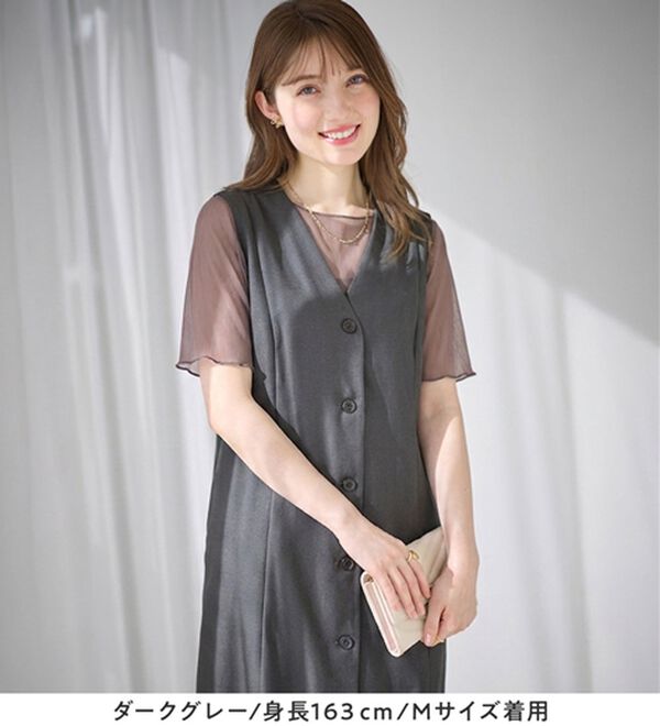 alotta（アロッタ）の「大人上品フレアジレワンピース（ジャンパースカート）」｜詳細画像
