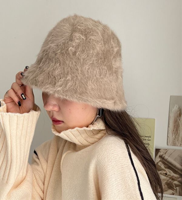 GeeRA（ジーラ）の「シャギーチューリップハット（帽子）」｜モカ