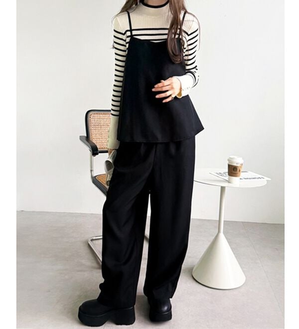 GeeRA（ジーラ）の「セットアップ風キャミソールサロペット（オールインワン）」｜詳細画像