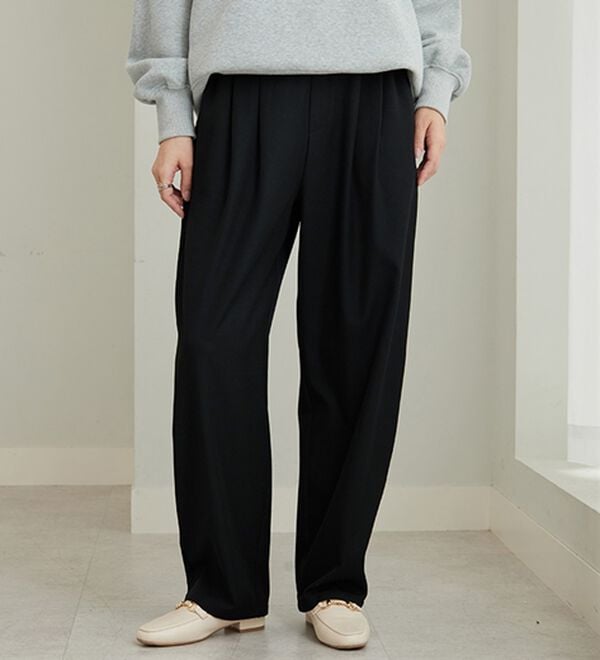 GeeRA（ジーラ）の「【再入荷】オンオフ着られる！カーブパンツ（フルレングスパンツ）」｜詳細画像