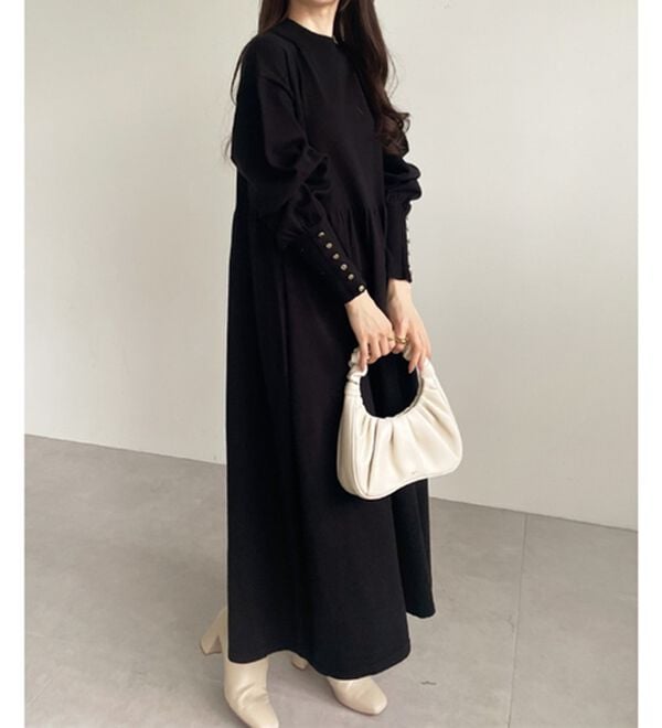 GeeRA（ジーラ）の「フィット＆フレアーニットワンピース（ニットワンピース）」｜詳細画像