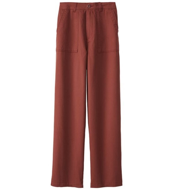 BELLUNA（ベルーナ）の「大人のきれいめベイカーチノパンツ（フルレングスパンツ）」｜ボルドー