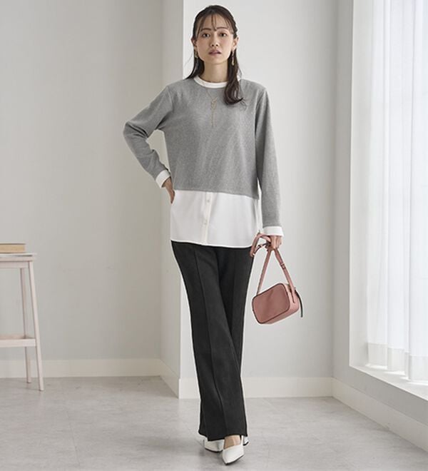 BELLUNA（ベルーナ）の「ストレッチスエード調美脚パンツ（フルレングスパンツ）」｜詳細画像
