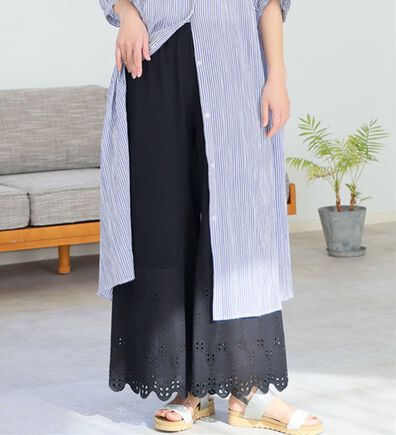 A HAPPY MARILYN（アハッピーマリリン）の「【３丈から選べる】脱！股ずれ宣言！裾レースぺチパンツ（肌着・インナーウェア）」