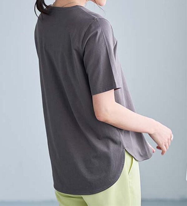 RANAN（ラナン）の「＜ＢＣ＞綿１００％ひんやりラウンドヘムプルオーバー（カットソー）」｜詳細画像