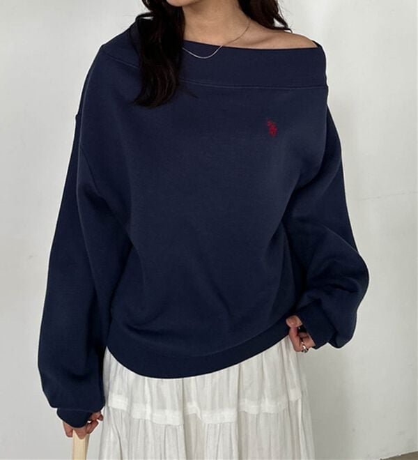 RANAN（ラナン）の「＜U.S.P＞ワンショルスウェット（トレーナー・スウェット）」｜ネイビー