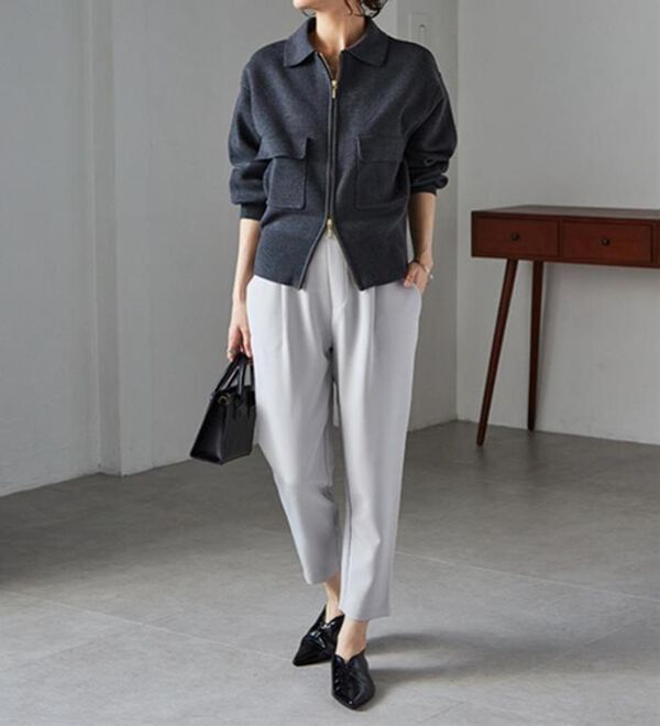 RANAN（ラナン）の「美脚シルエットクロップドパンツ（フルレングスパンツ）」｜詳細画像