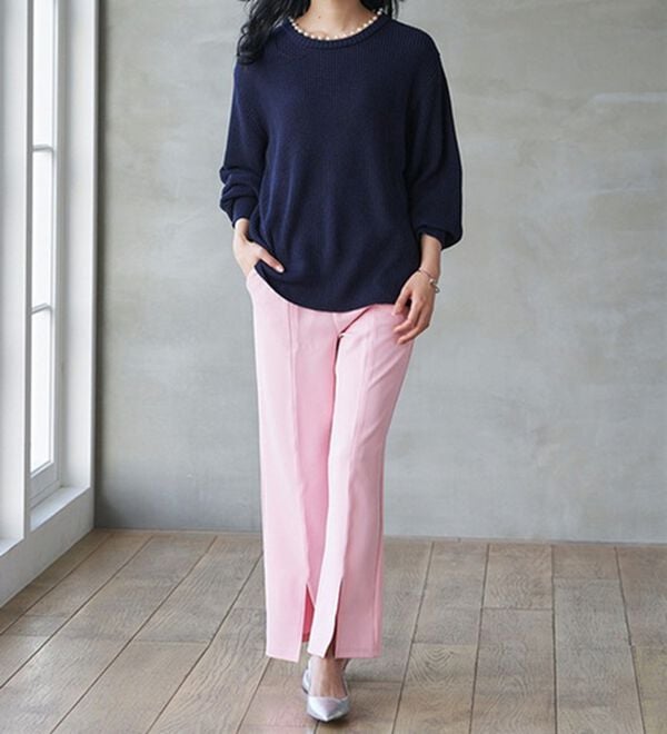 RANAN（ラナン）の「パール調チャーム付あぜ編ニット（ニット・セーター）」｜詳細画像