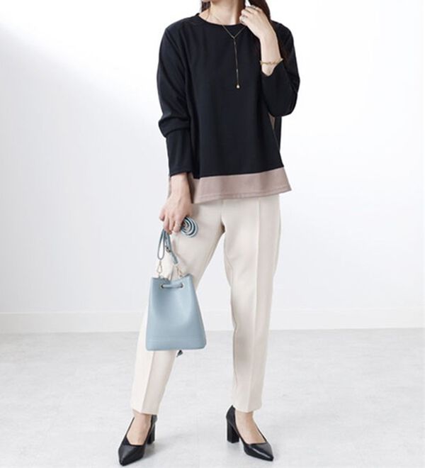 BELLUNA（ベルーナ）の「【Ｌａｇｒｉｌｕａ】配色ライン使いプルオーバー（セットアップ）」｜詳細画像