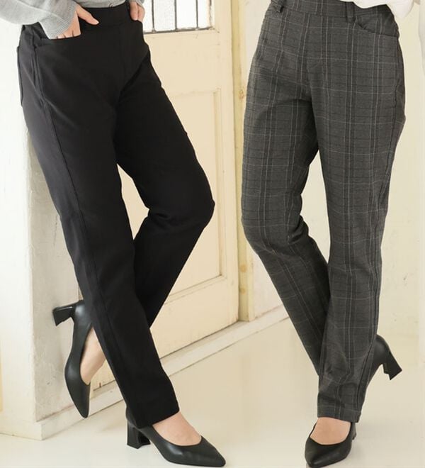 A HAPPY MARILYN（アハッピーマリリン）の「【Ｌ～５Ｌ】楽・暖・美脚！ストレッチ裏起毛パンツ（フルレングスパンツ）」｜詳細画像