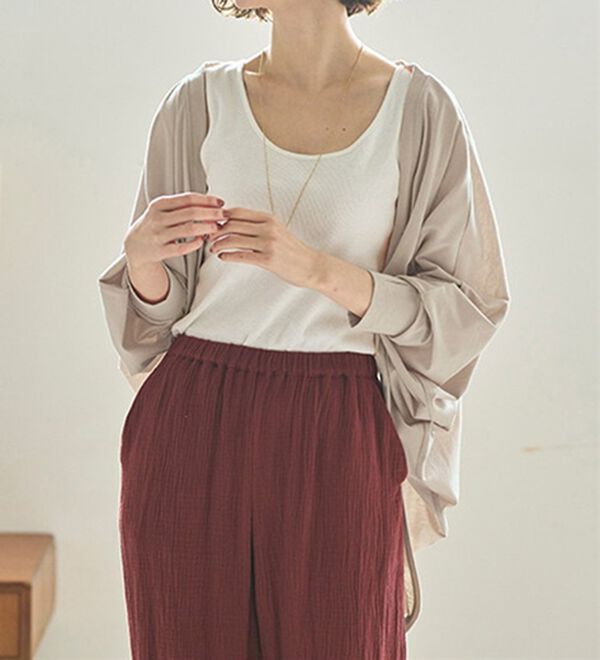 GeeRA（ジーラ）の「接触冷感！ドルマンカットソーカーディガン（ニットカーディガン）」｜詳細画像