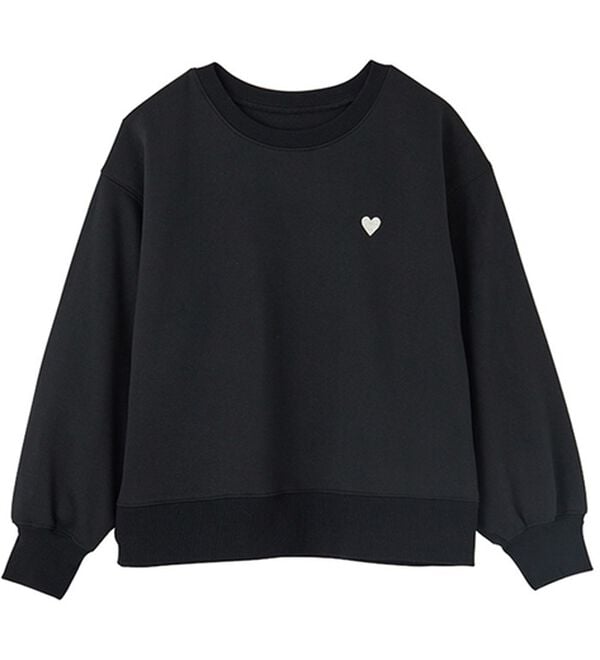 GeeRA（ジーラ）の「ロゴ＆ハート刺しゅう裏起毛スウェット（トレーナー・スウェット）」｜詳細画像