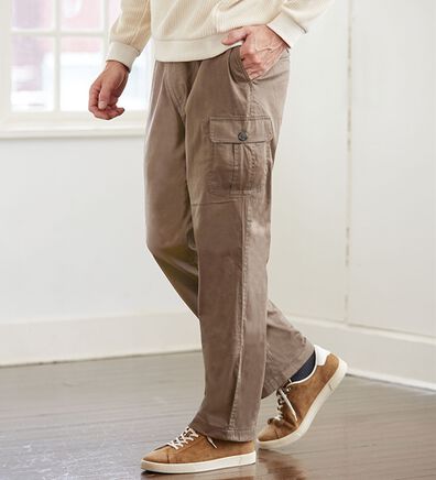 「＜コムルヴァン・オム＞ラクして暖か裏フリースパンツ（メンズフルレングスパンツ）」