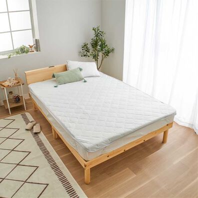 iellio（イエリオ）の「もちもち感がやみつき！涼感敷パッド＜洗える・接触冷感・ゴムバンド付でズレにくい＞（敷パッド）」