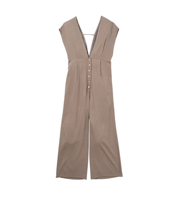 GeeRA（ジーラ）の「深Ｖネックフレンチスリーブサロペット（その他ワンピース）」｜詳細画像