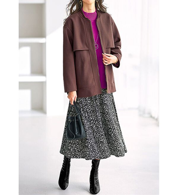 BELLUNA（ベルーナ）の「華やぎプリントフレアースカート（ロングスカート）」｜詳細画像