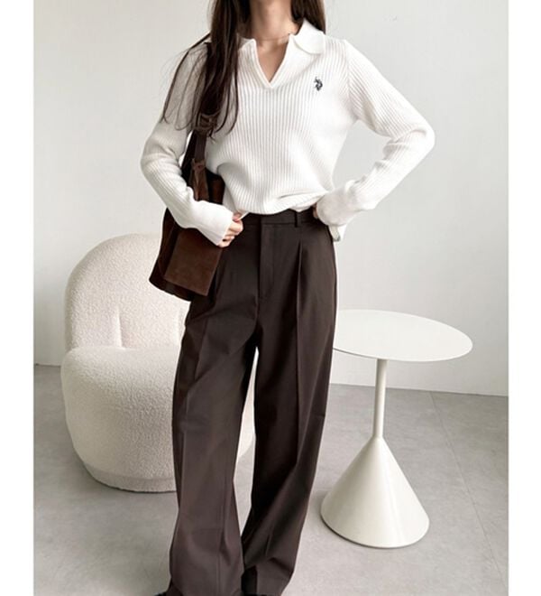 GeeRA（ジーラ）の「【U.S. POLO ASSN.】ポロ衿リブニット（ニット・セーター）」｜詳細画像