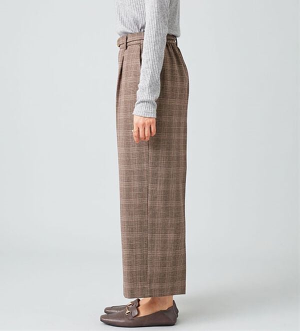 BELLUNA（ベルーナ）の「サマ見え（ウォーム）ベルト付ワイドパンツ（ワイドパンツ・ガウチョ）」｜詳細画像