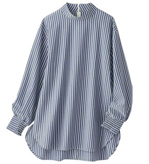 BELLUNA（ベルーナ）の「＜ＳＯＬＯＴＥＸ（Ｒ）＞ストレッチハイネックブラウス（ブラウス）」｜ネイビー系