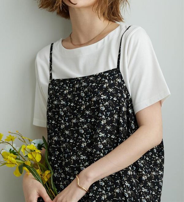 BELLUNA（ベルーナ）の「【2点セット】花柄プリントキャミワンピースアンサンブル（その他ワンピース）」｜詳細画像