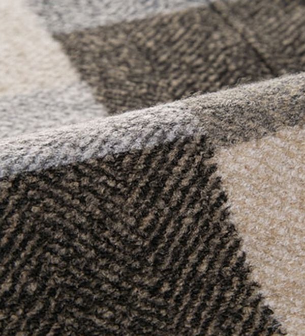 BELLUNA（ベルーナ）の「ウール混ブロック柄ジャカードデザインコート（ハーフコート）」｜詳細画像