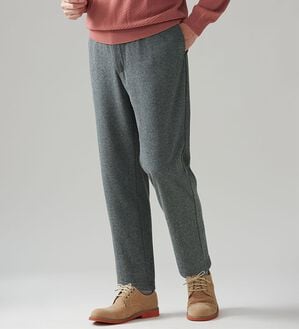 「ツイード風プレミアムジャージスラックス（メンズフルレングスパンツ）」｜詳細画像