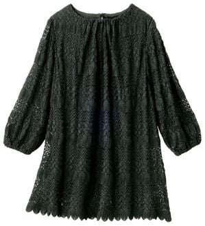 VINNO（ヴィノ）の「バルファス編レースブラウス（ブラウス）」｜ブラック