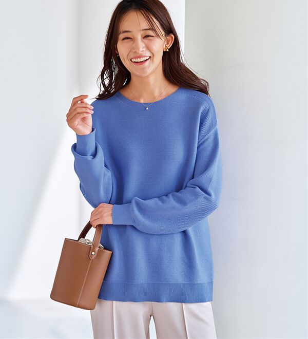 BELLUNA（ベルーナ）の「ラメ調もちもちニットプルオーバー（ニット・セーター）」｜詳細画像