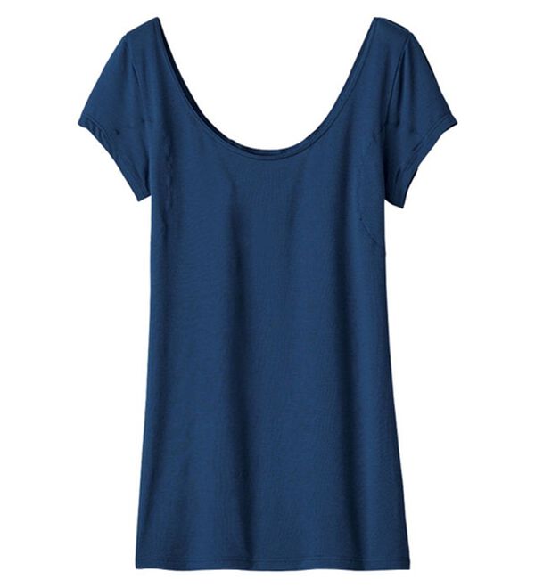 LAVIENNE（ラヴィエンヌ）の「ひんやり汗取りインナー　オフショルダー＜ラヴィクール＞（肌着・インナーウェア）」｜ネイビー オフショル