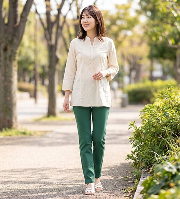 ルフラン（ルフラン）の「毎日はきたくなる！ストレッチパンツ（フルレングスパンツ）」｜詳細画像