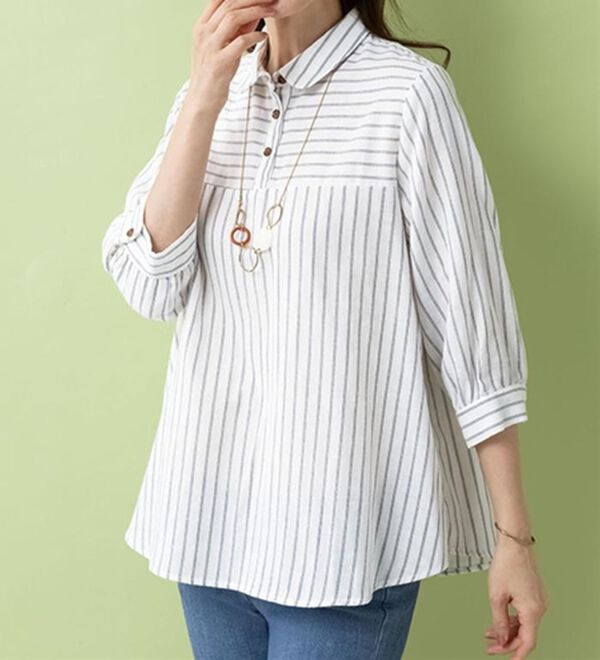 ルフラン（ルフラン）の「選べる＊さら涼ダブルガーゼシャツ（シャツ）」｜詳細画像