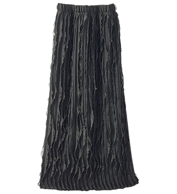 BELLUNA（ベルーナ）の「チュニックの下にはくストライプフリルスカート（ロングスカート）」｜詳細画像