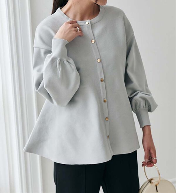 RANAN（ラナン）の「ペプラムチュニックカーデ（ニットカーディガン）」｜詳細画像