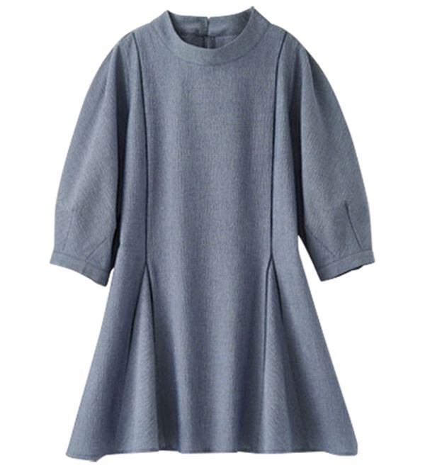 BELLUNA（ベルーナ）の「着痩せ！サッカー素材切替ブラウス（ブラウス）」｜詳細画像