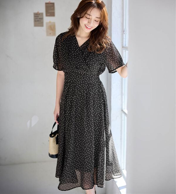 alotta（アロッタ）の「【接触冷感】インナー付カシュクールワンピース（その他ワンピース）」｜詳細画像