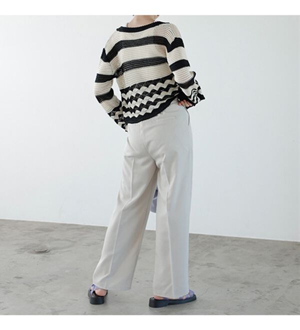 GeeRA（ジーラ）の「２ＷＡＹハイウエストスラックスパンツ（フルレングスパンツ）」｜詳細画像