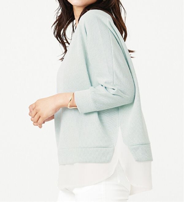 BELLUNA（ベルーナ）の「ラメ調レイヤード風プルオーバー（カットソー）」｜詳細画像