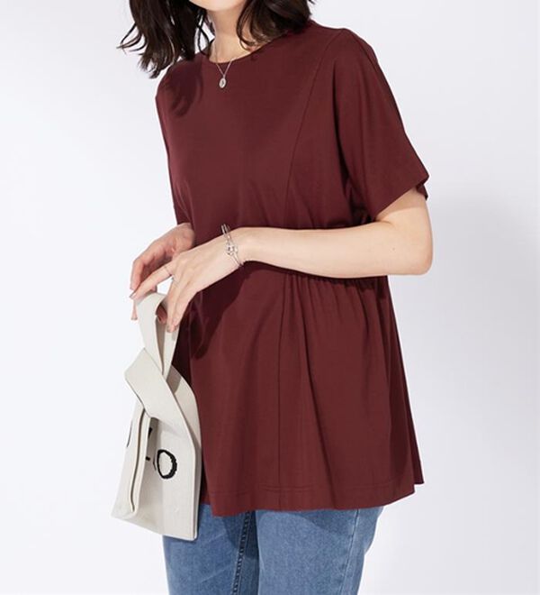 BELLUNA（ベルーナ）の「サイドギャザー使い細見えチュニック（チュニック）」｜詳細画像