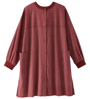 BELLUNA（ベルーナ）の「着回し３通り！綿１００％ハウスチュニック（チュニック）」｜ワインストライプ