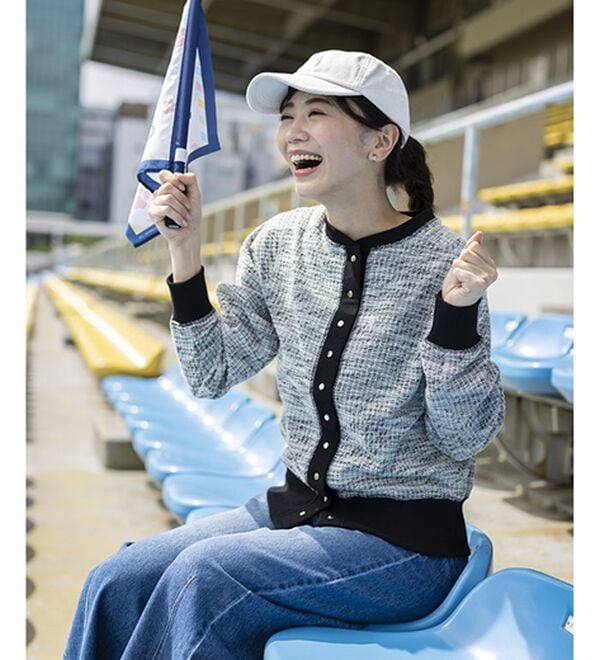 BELLUNA（ベルーナ）の「ツイード見えカーディガン（その他カーディガン）」｜詳細画像