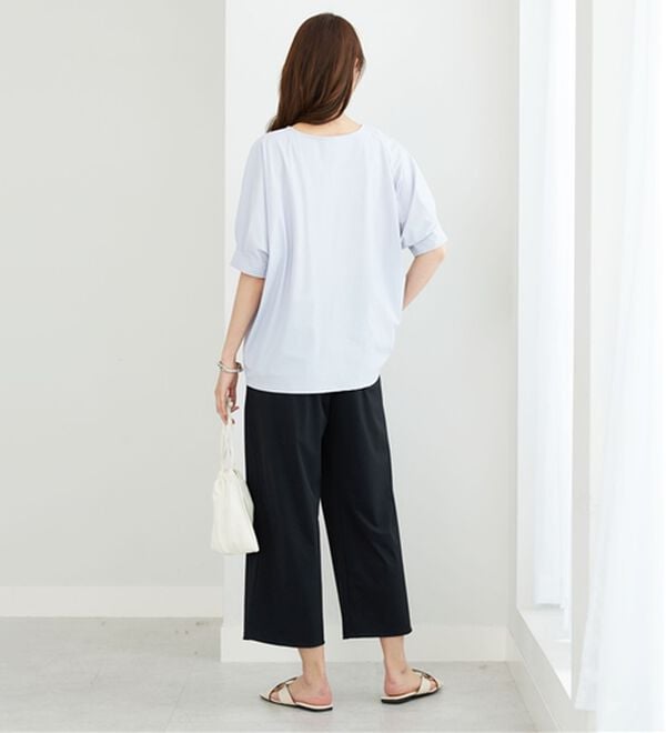 BELLUNA（ベルーナ）の「ヒンヤリ爽快！裾ギャザープルオーバー（カットソー）」｜詳細画像