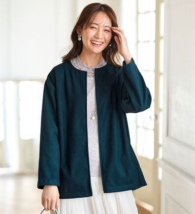 BELLUNA（ベルーナ）の「ウーリッシュ素材ゆったりジャケット（その他ジャケット）」