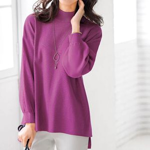 BELLUNA（ベルーナ）の「パフ袖ハイネックニットプルオーバー（ニット・セーター）」｜詳細画像