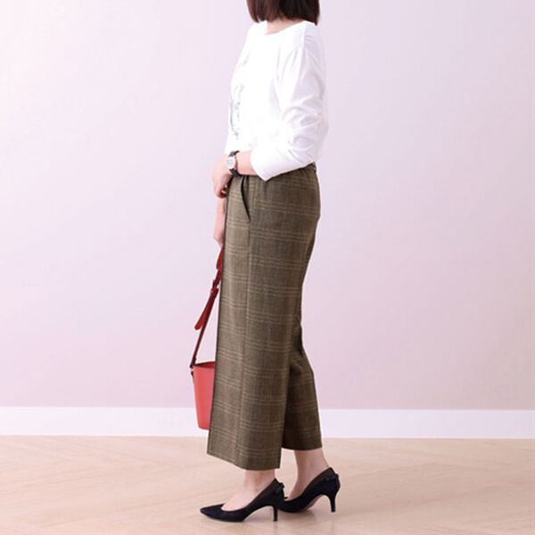 BELLUNA（ベルーナ）の「ストレッチ素材ワイドパンツ（ワイドパンツ・ガウチョ）」｜詳細画像