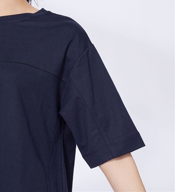 BELLUNA（ベルーナ）の「涼感素材切替デザインプルオーバー（カットソー）」｜詳細画像