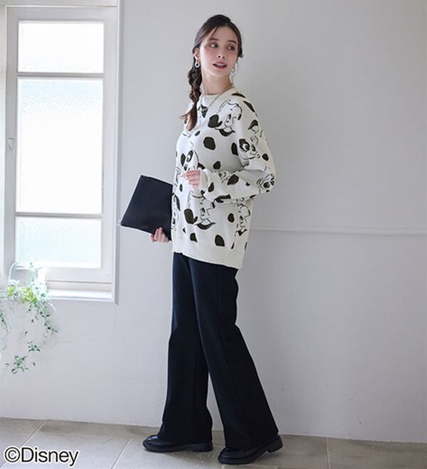 BELLUNA（ベルーナ）の「＜Ｄｉｓｎｅｙ＞【１０１匹ワンちゃん】総柄ジャカードゆったりセーター（ニット・セーター）」｜詳細画像
