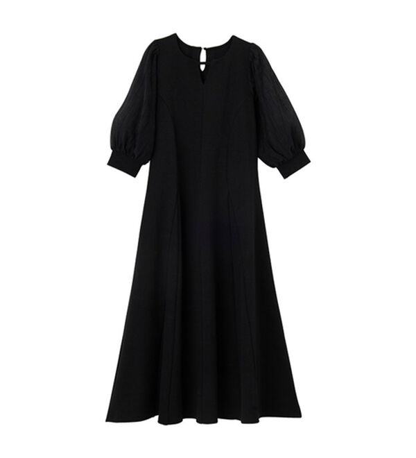 GeeRA（ジーラ）の「袖楊柳シアー美ラインワンピース（カットソーワンピース）」｜詳細画像